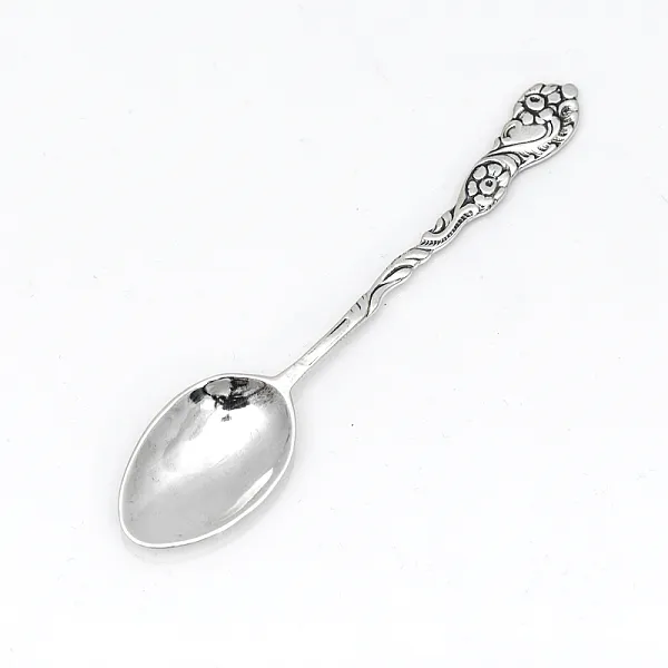 Lingurita cafea broderie Argint