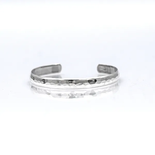 Bratara fixa lata hammered 7*60 Argint
