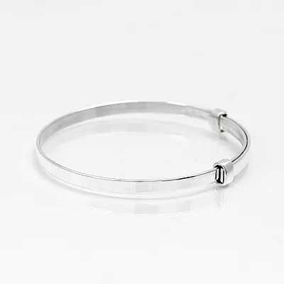 Bratara fixa simpla banda reglabila 4*50 Argint - 3