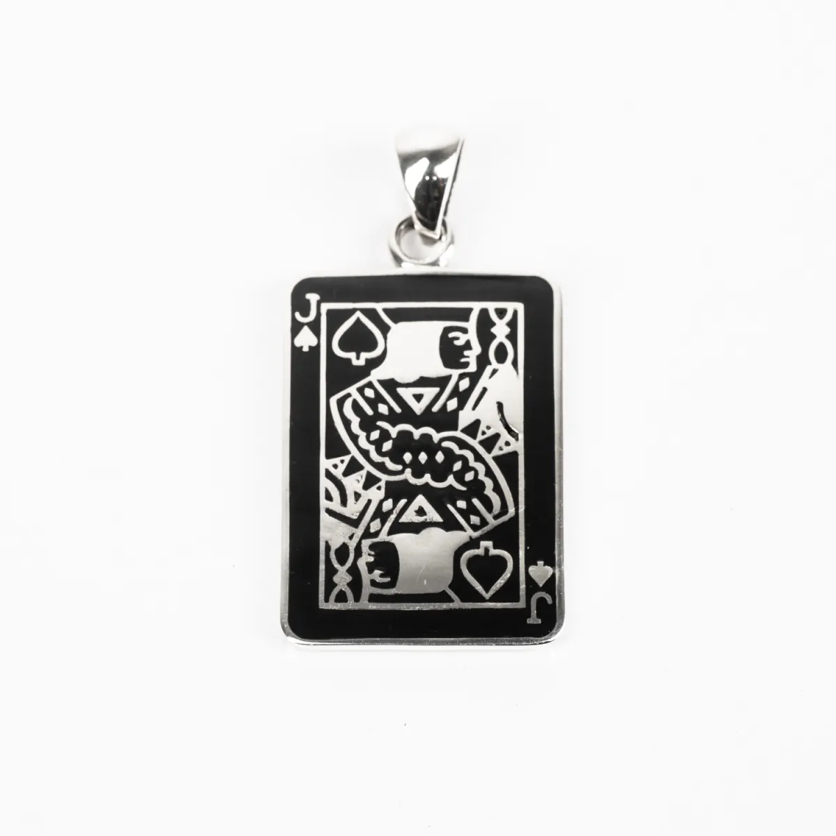 Pandantiv carte valet de pica Argint