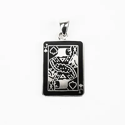 Pandantiv carte valet de pica Argint - 1