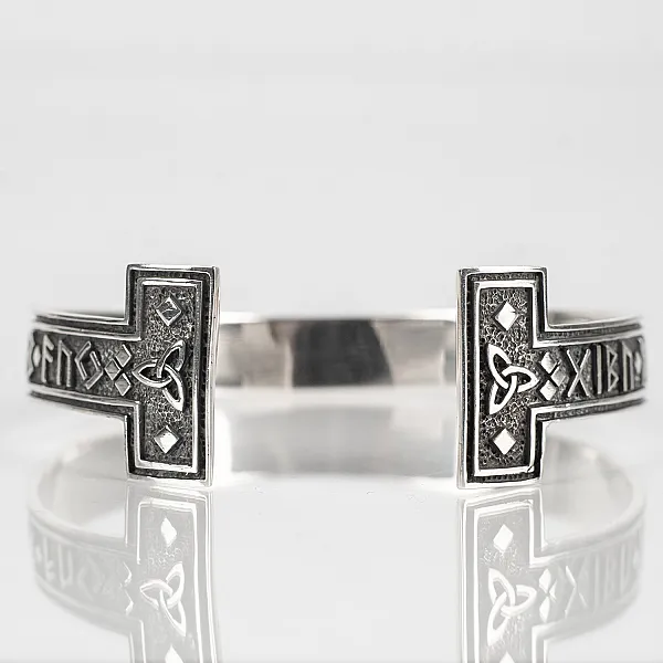 Bratara fixa triquetra rune Argint