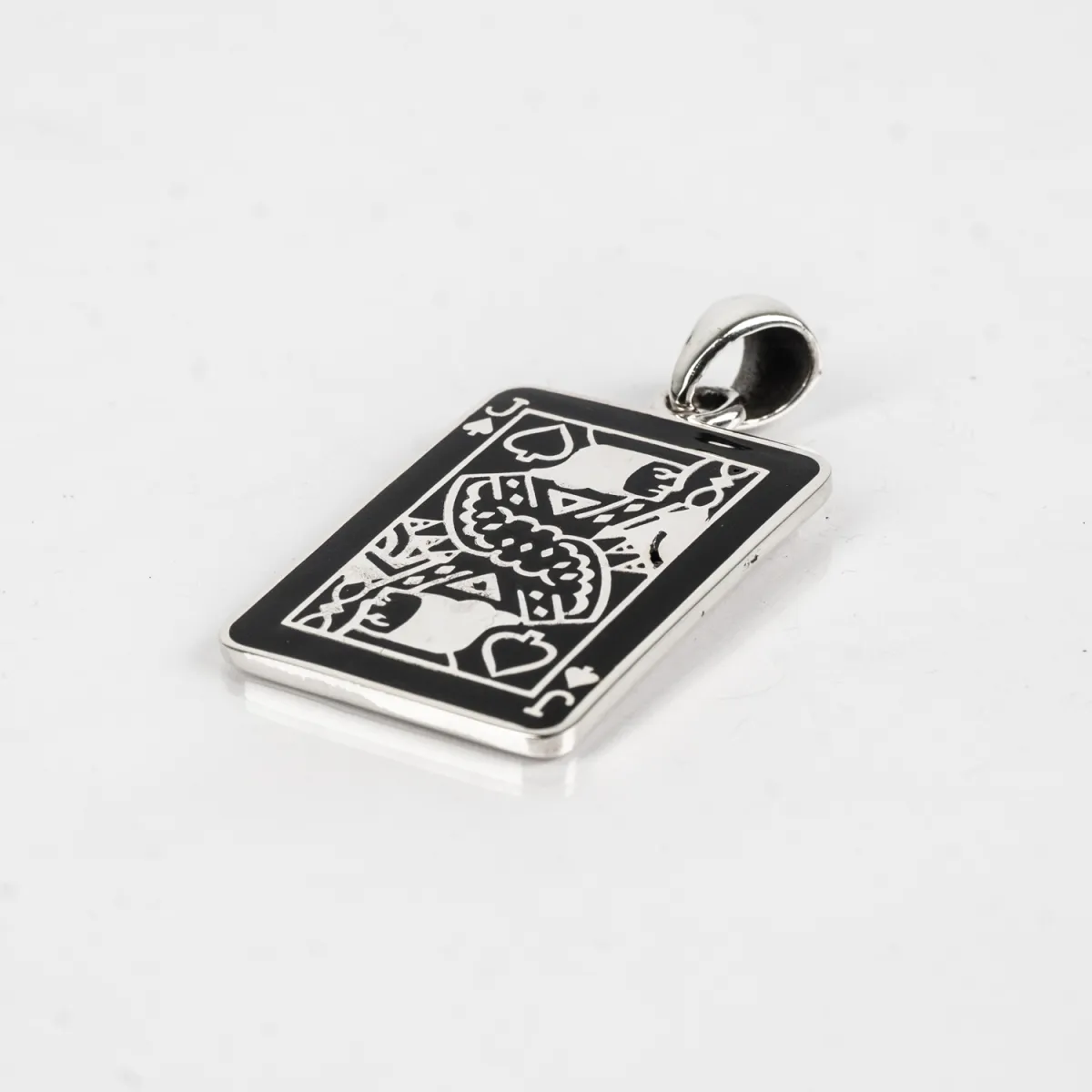 Pandantiv carte valet de pica Argint