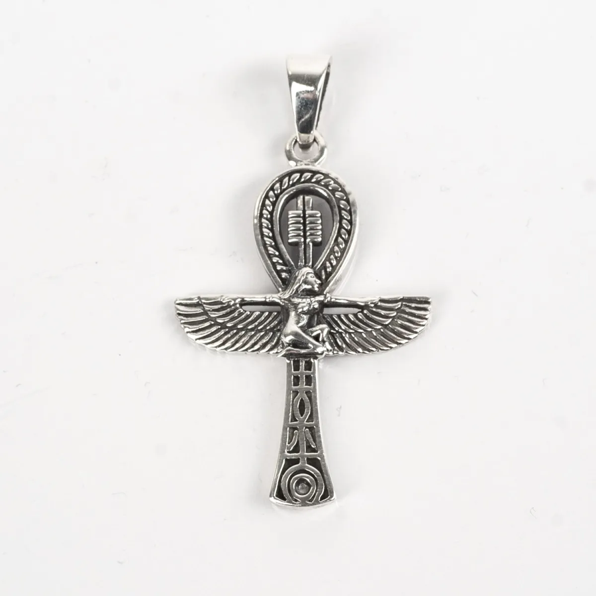 Pandantiv cruce ankh zeita Isis Argint