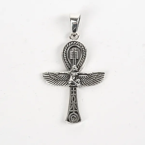 Pandantiv cruce ankh zeita Isis Argint