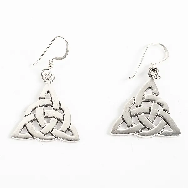 Cercei lungi triquetra Argint