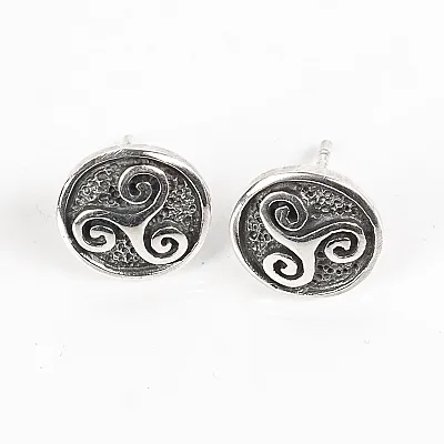 Cercei pe lob Triskelion Argint - 3