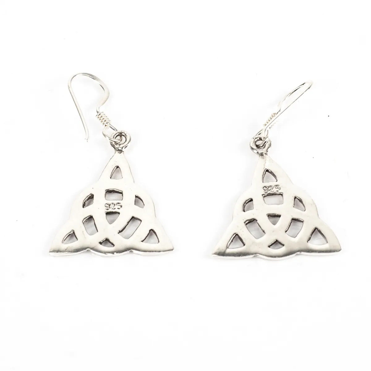 Cercei lungi triquetra Argint