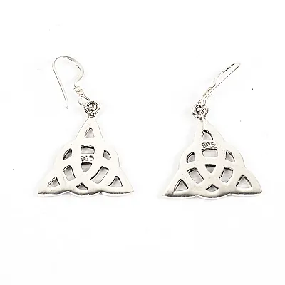Cercei lungi triquetra Argint - 2
