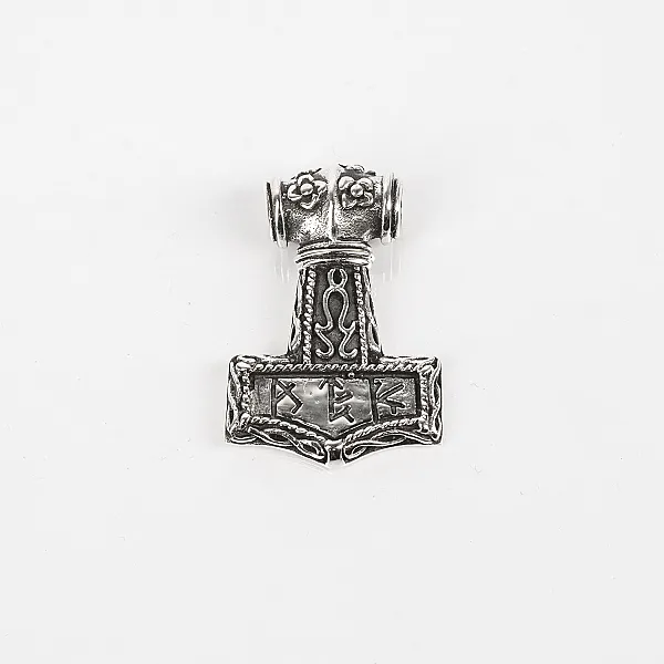 Pandantiv ciocanul lui Thor rune Argint