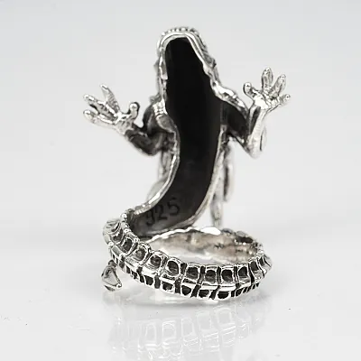 Inel corp alien reglabil Argint - 4