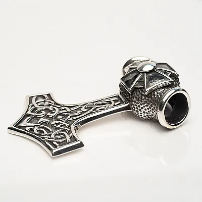 Pandantiv ciocanul lui Thor cruce xl Argint - 3