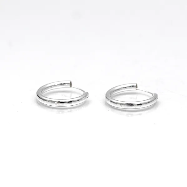 Cercei tip creola rotunda 4mm Argint