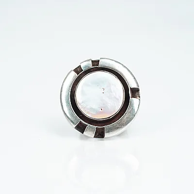 Inel Nepal rotund sidef Argint - 6