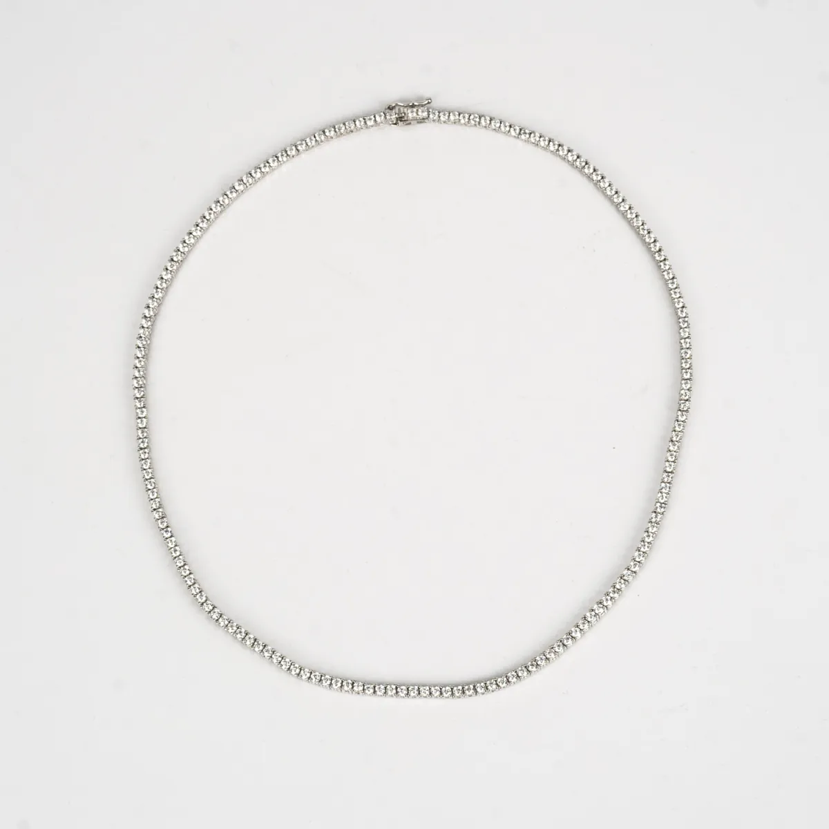 Colier tip tenis rotund 2mm Argint