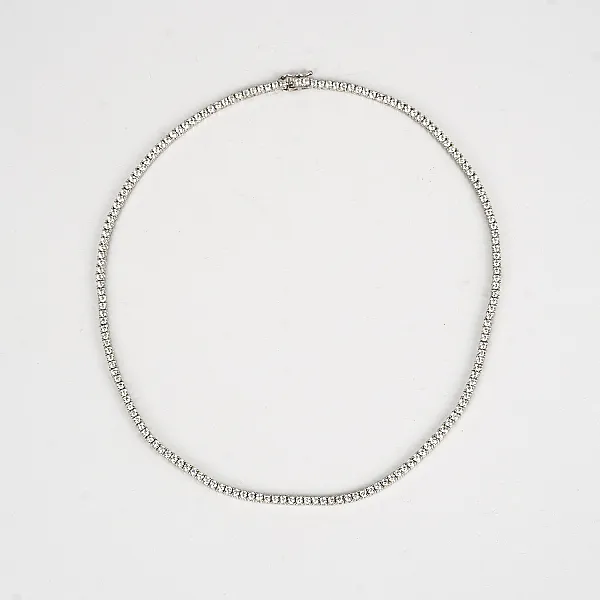 Colier tip tenis rotund 2mm Argint