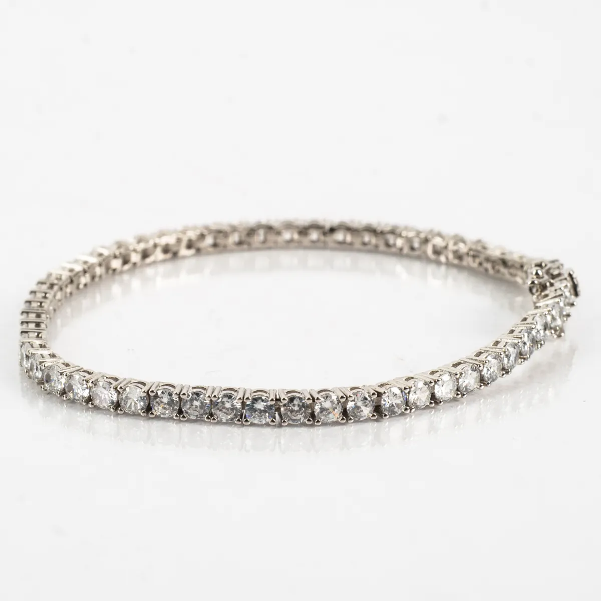 Bratara tip tenis rotunda 3mm Argint