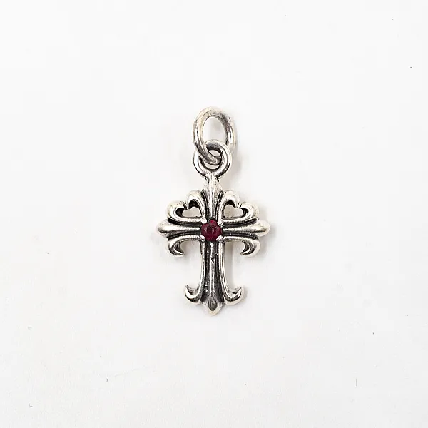Pandantiv cruce gotica cubic zirconia Argint