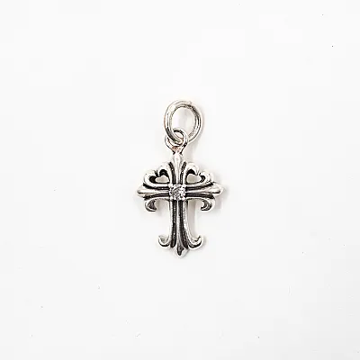 Pandantiv cruce gotica cubic zirconia Argint - 3