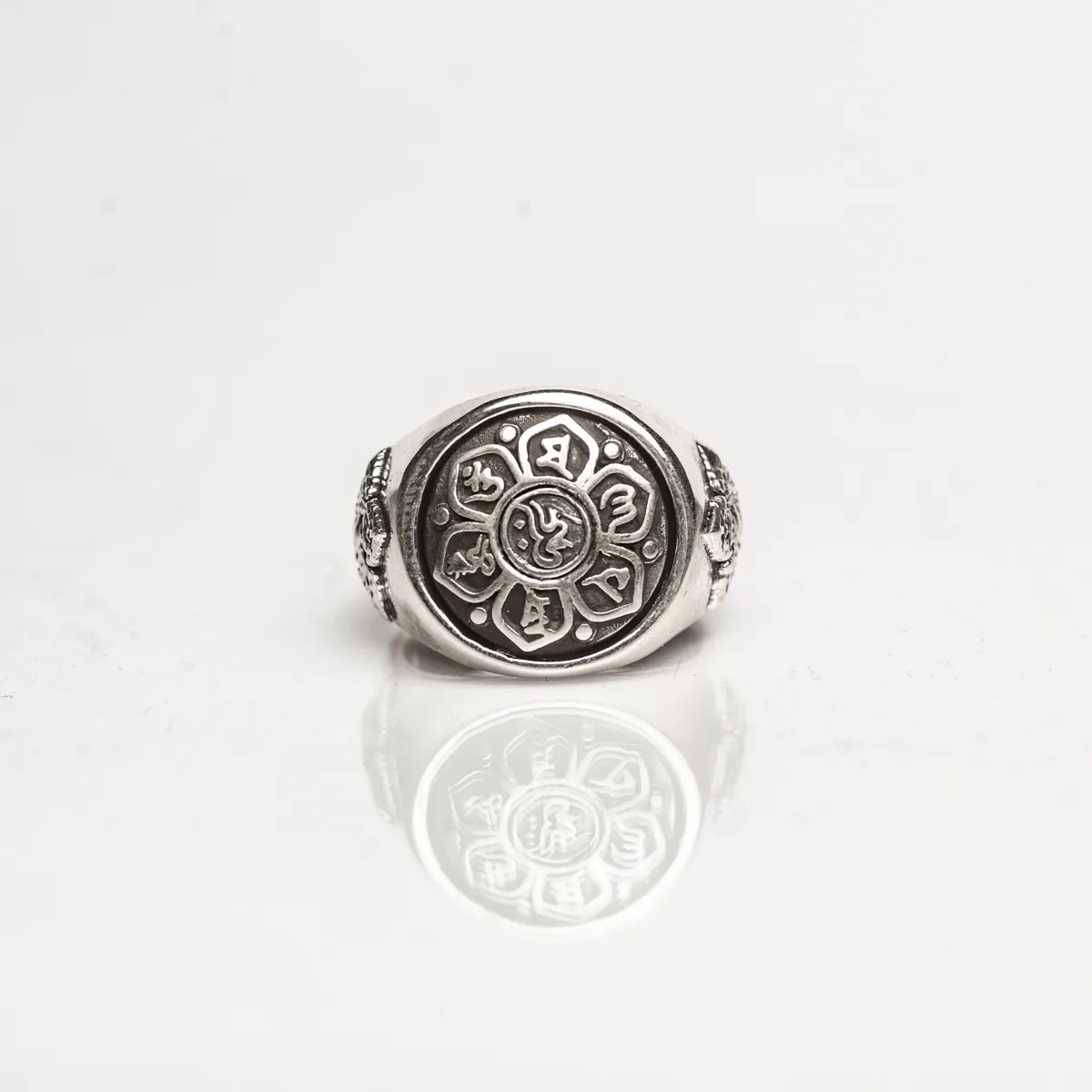 Inel mandala rotativa vajra dorje Argint