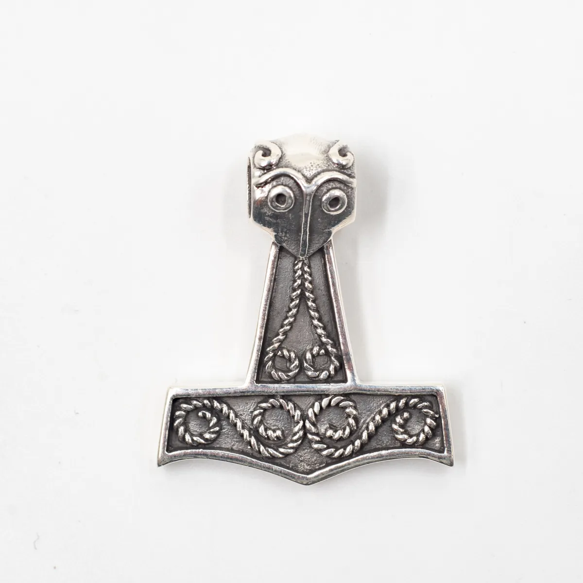 Pandantiv ciocanul Mjollnir spirale Argint