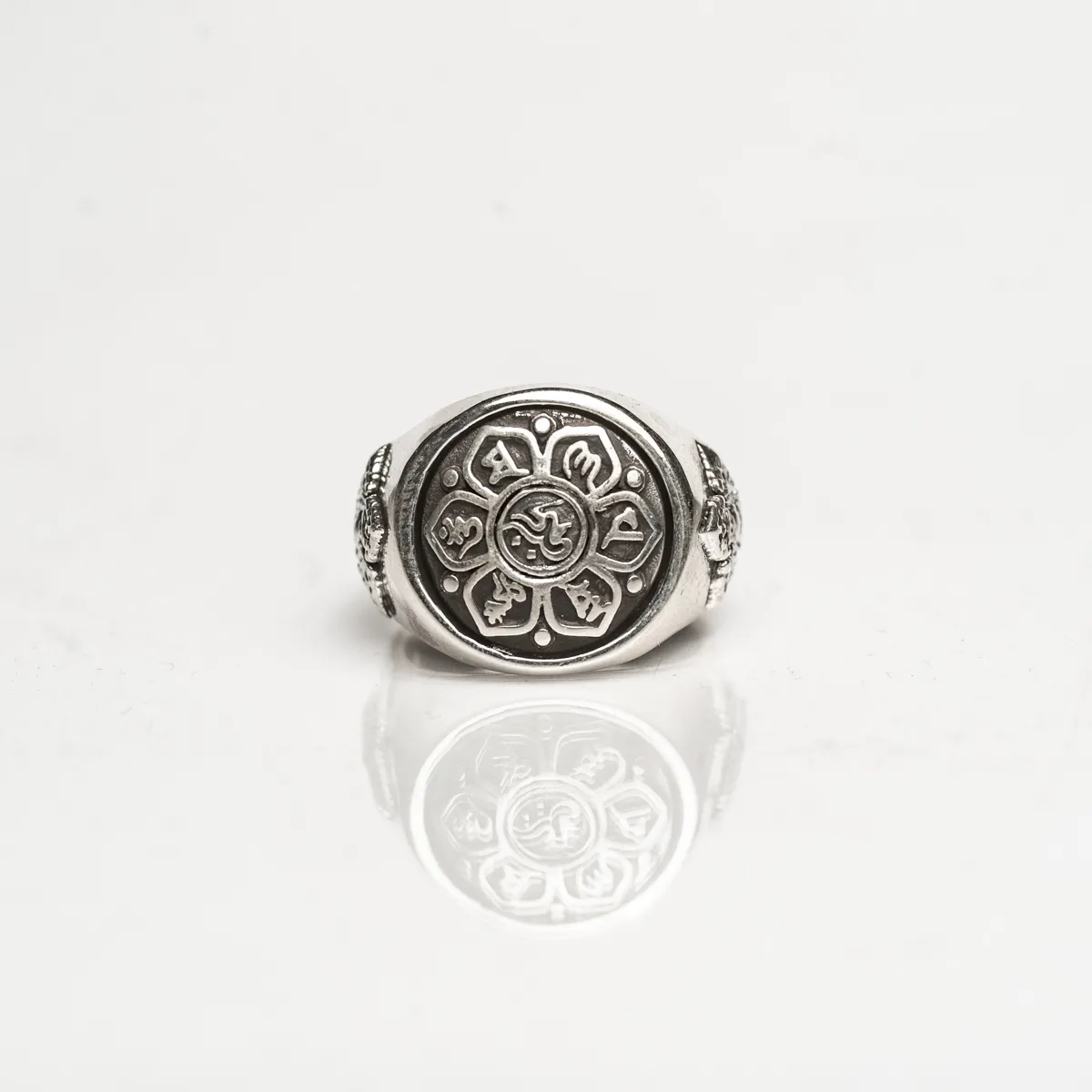 Inel mandala rotativa vajra dorje Argint