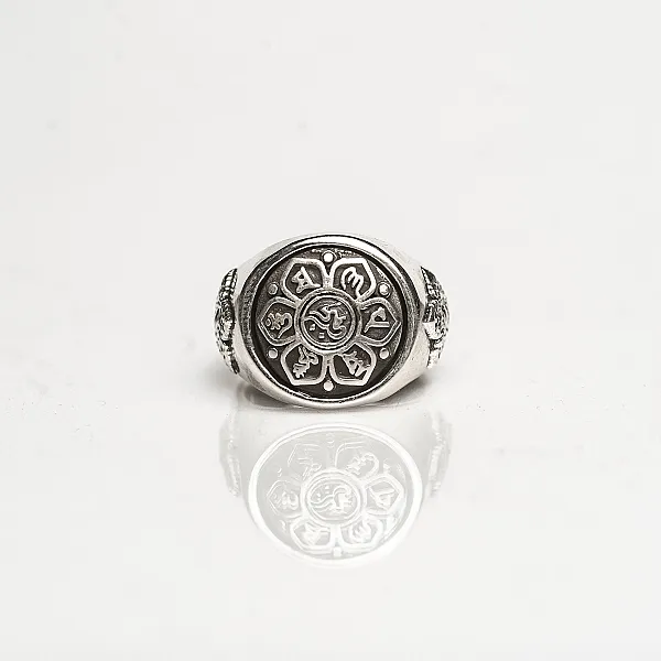 Inel mandala rotativa vajra dorje Argint