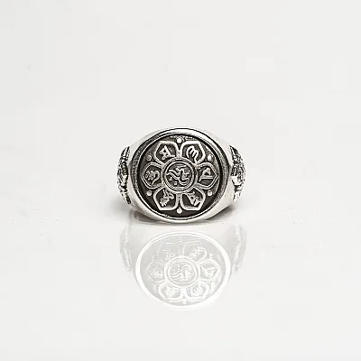 Inel mandala rotativa vajra dorje Argint - 1