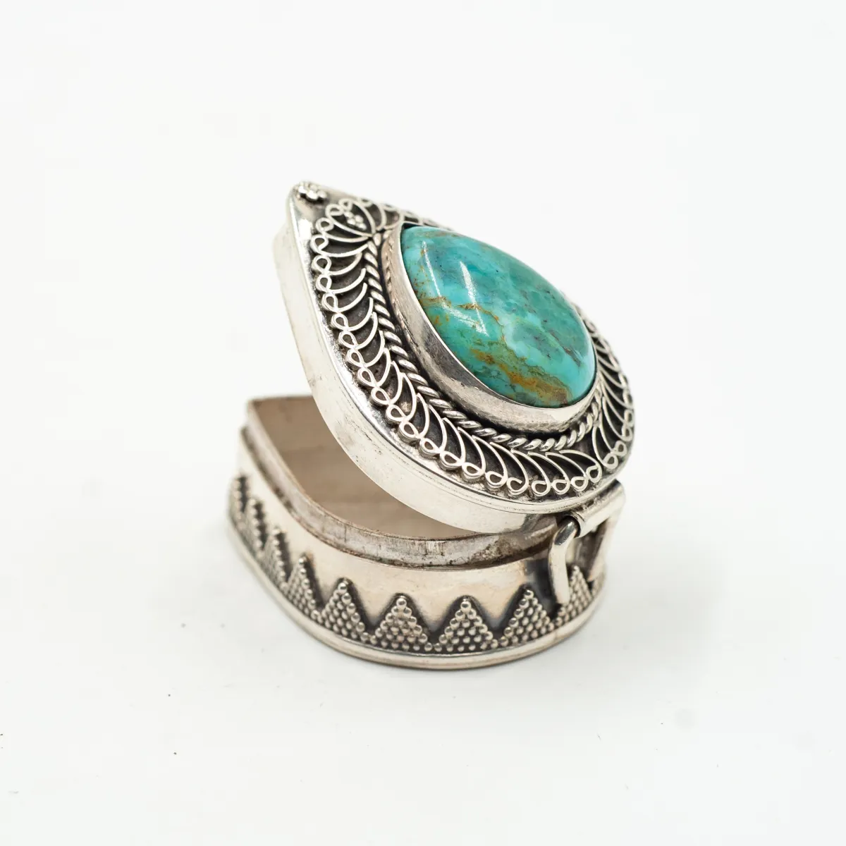 Caseta oval ascutit psp India.nr.5 Argint