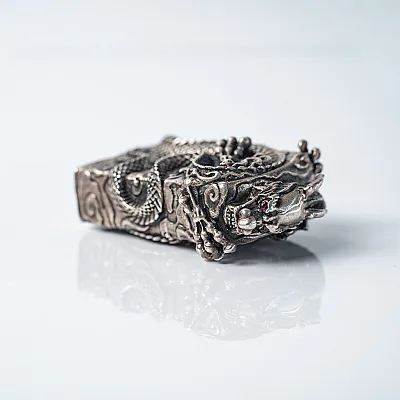 Bricheta Zippo dragon incolacit Argint - 3