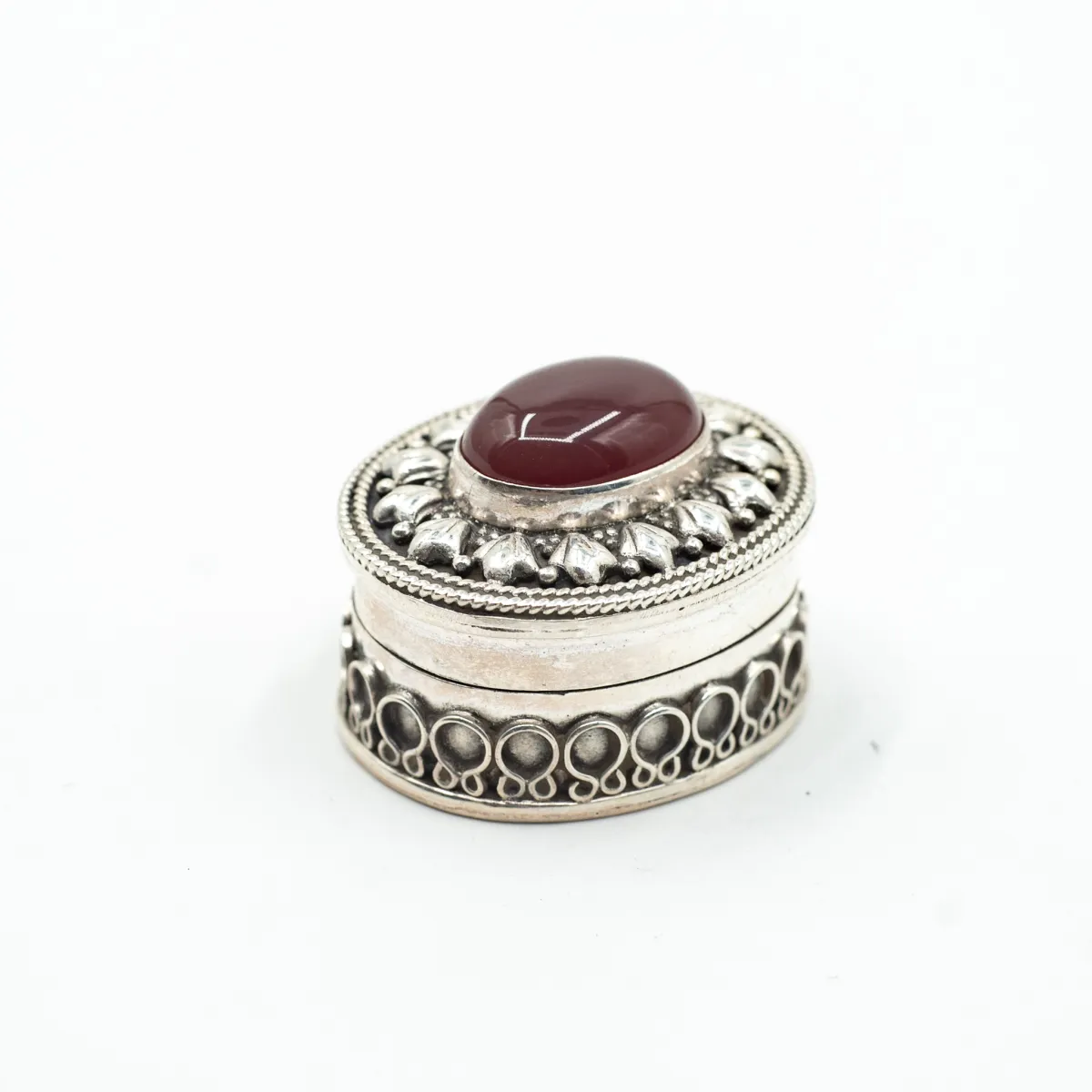 Caseta ovala psp India nr.3 Argint