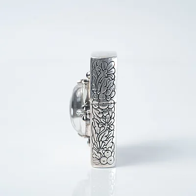 Bricheta Zippo fleur de lys Argint - 8