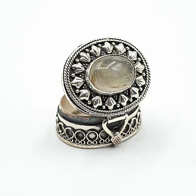 Caseta ovala psp India nr.3 Argint - 26