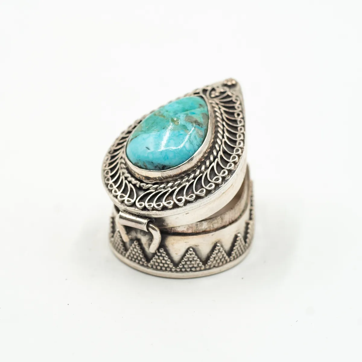Caseta oval ascutit psp India.nr.5 Argint