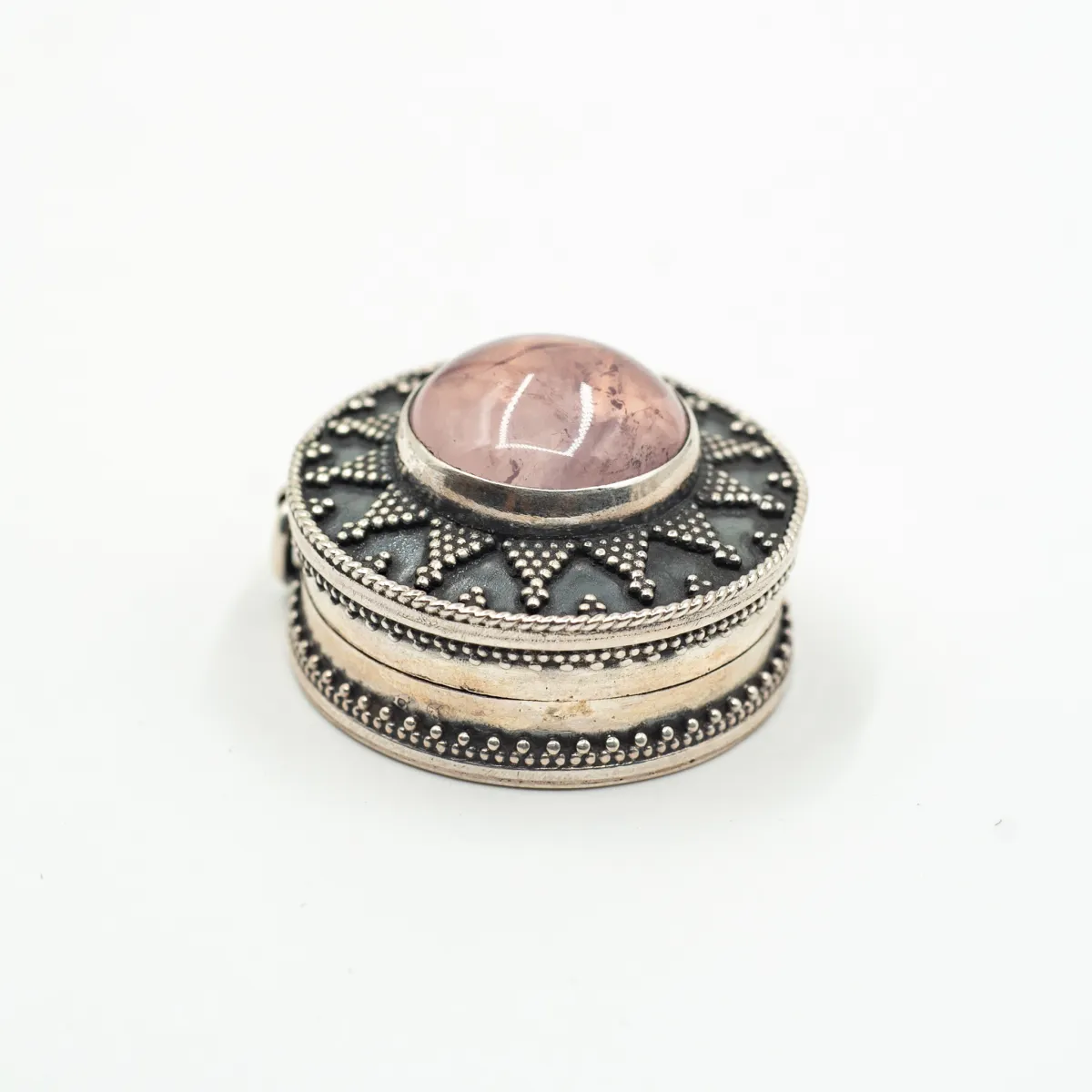 Caseta rotunda psp India nr.4 Argint