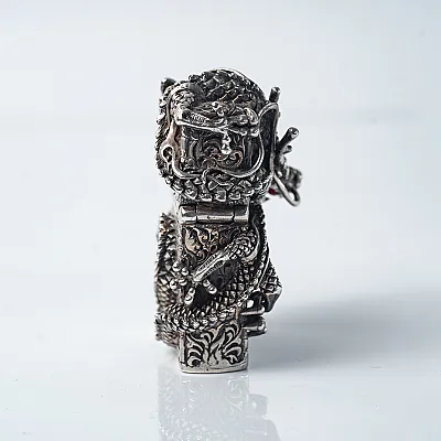Bricheta Zippo dragon incolacit l Argint - 5