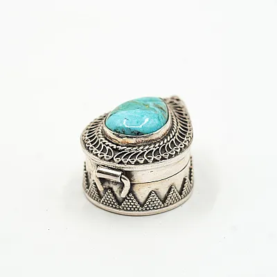 Caseta oval ascutit psp India.nr.5 Argint - 20
