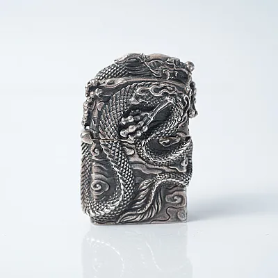 Bricheta Zippo dragon incolacit Argint - 14