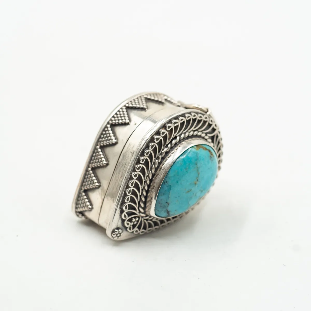 Caseta oval ascutit psp India.nr.5 Argint