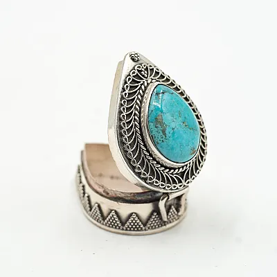 Caseta oval ascutit psp India.nr.5 Argint - 1