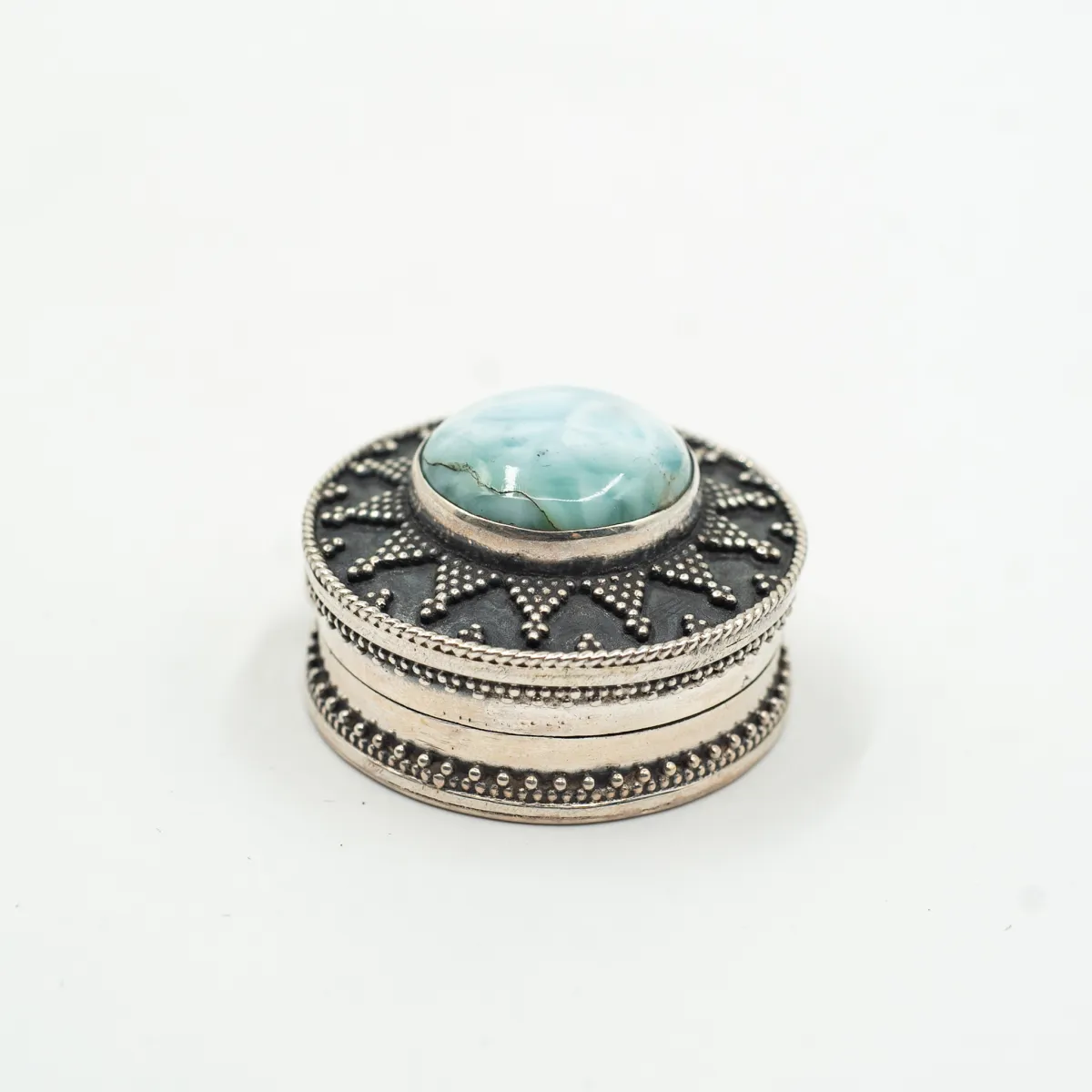 Caseta rotunda psp India nr.4 Argint