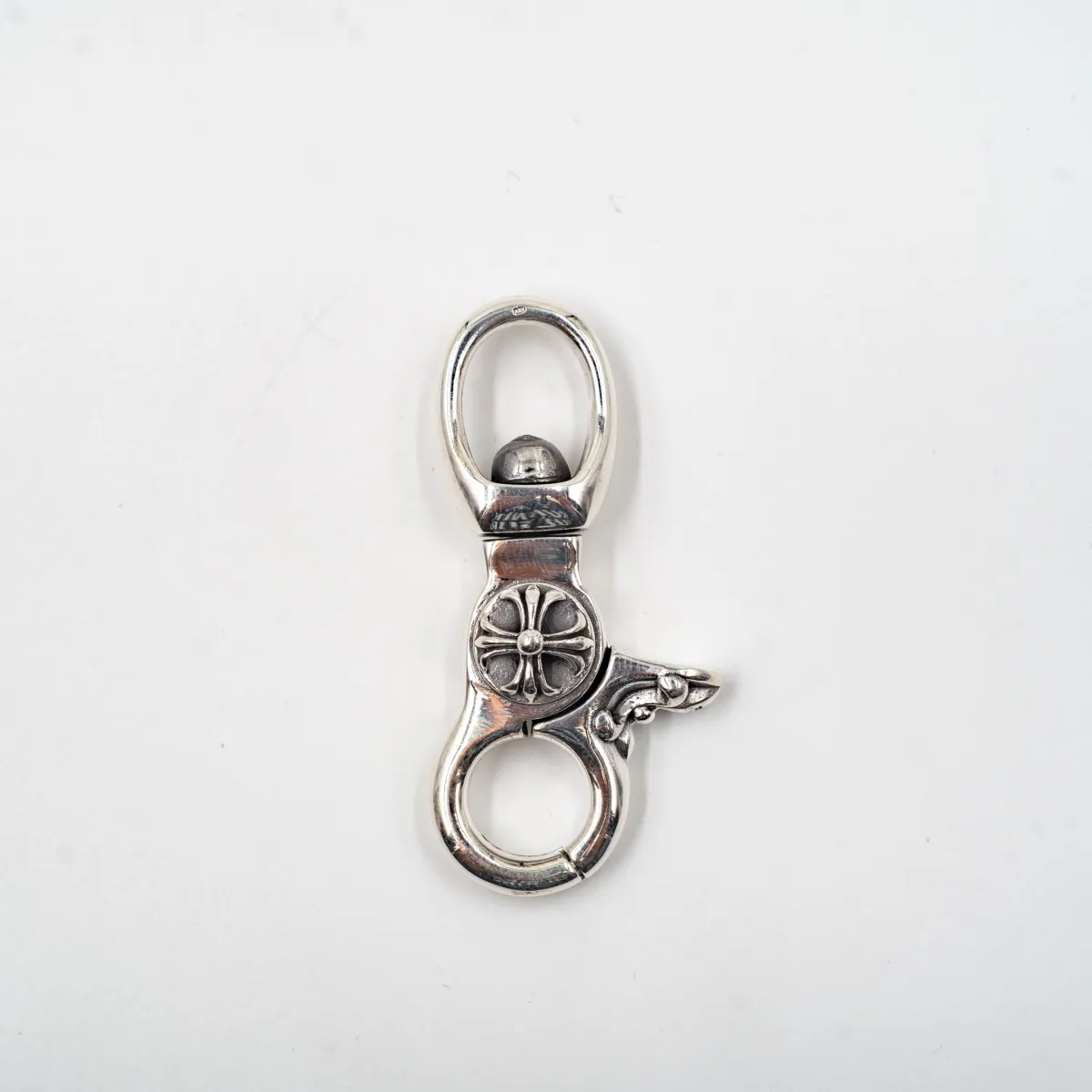 Carabina simpla cruce gotica Argint