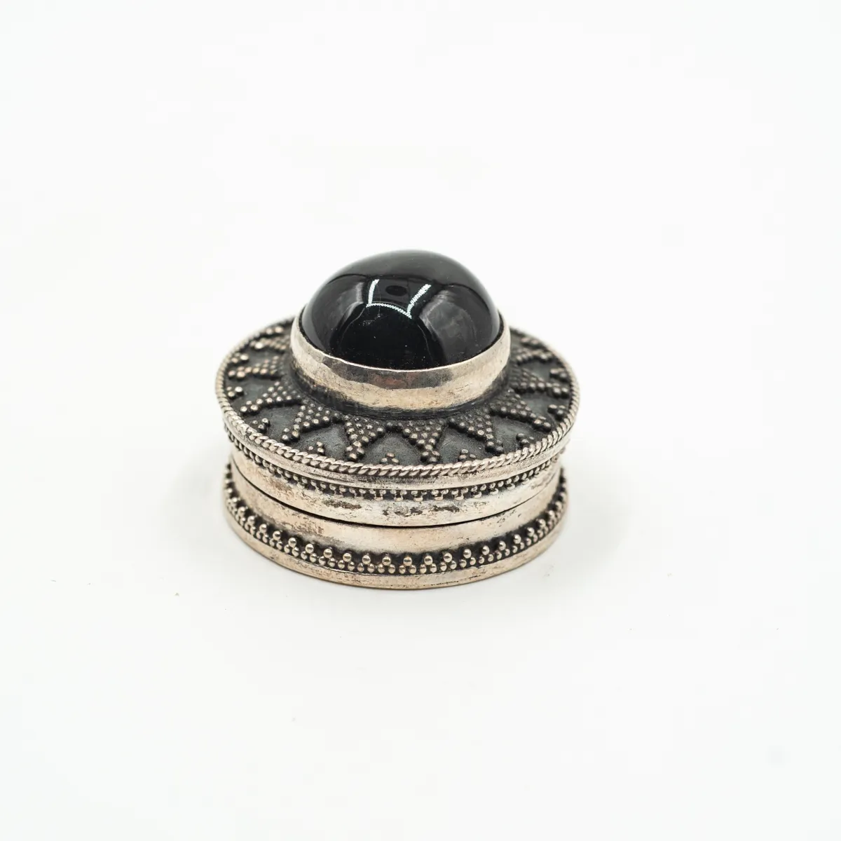 Caseta rotunda psp India nr.4 Argint