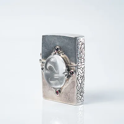 Bricheta Zippo fleur de lys Argint - 9