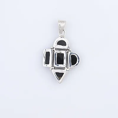 Pandantiv forme geometrice onix Argint - 2