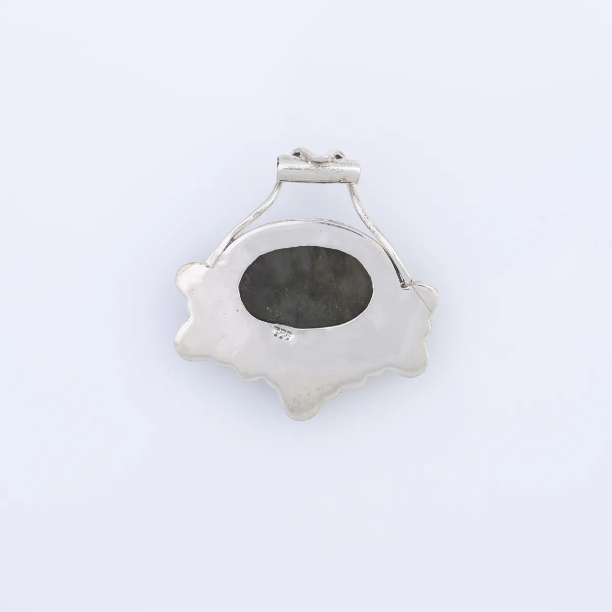 Pandantiv oval picaturi pietre naturale Argint