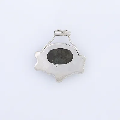 Pandantiv oval picaturi pietre naturale Argint - 6