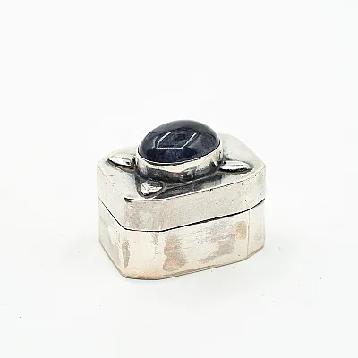 Caseta dreptunghiulara ametist India nr.13 Argint - 4