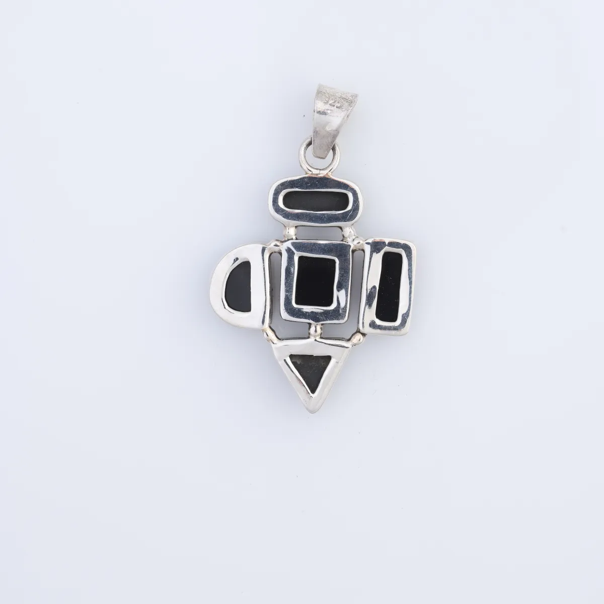 Pandantiv forme geometrice onix Argint