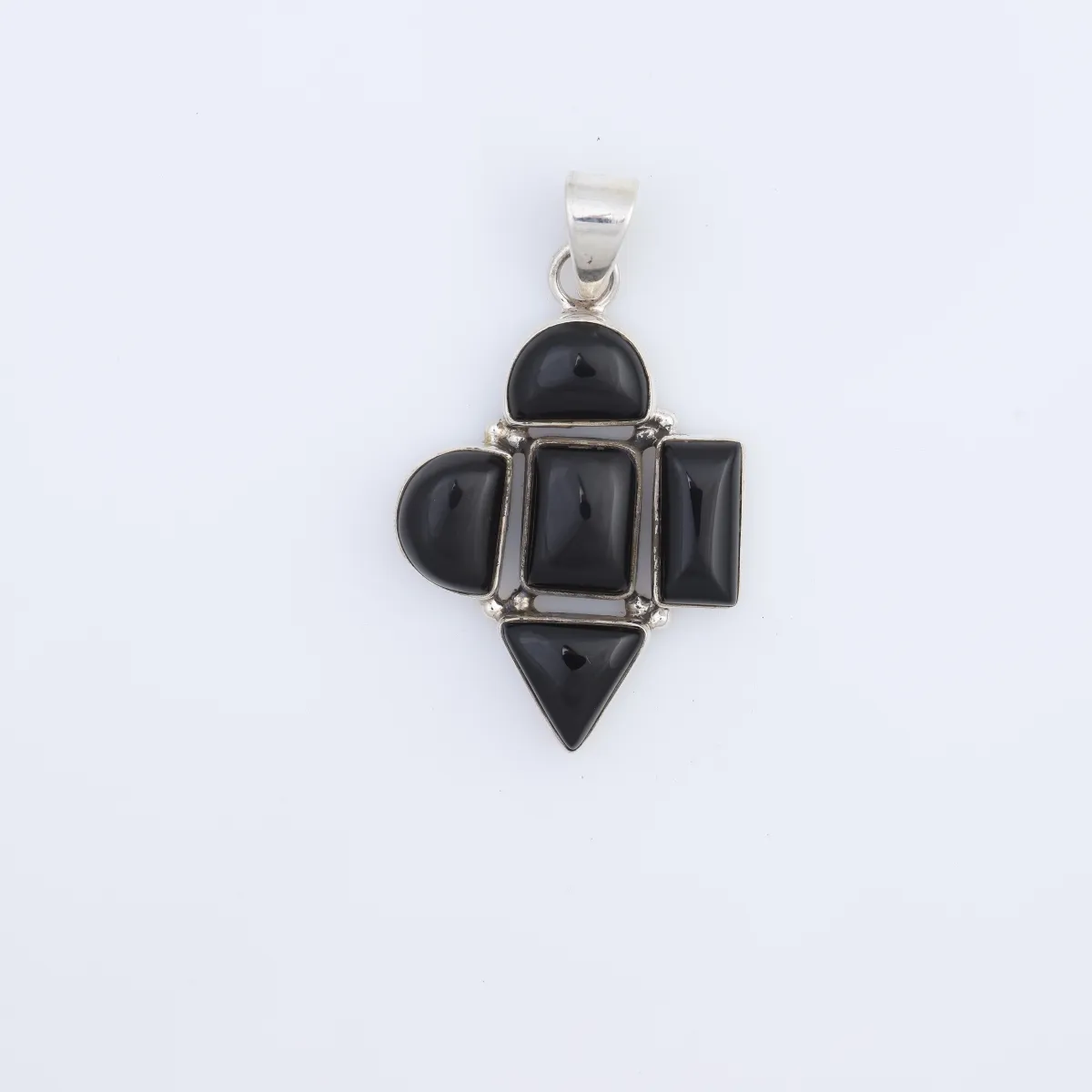 Pandantiv forme geometrice onix Argint